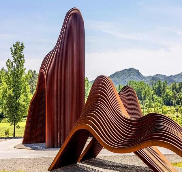 雁峰锈钢板造型